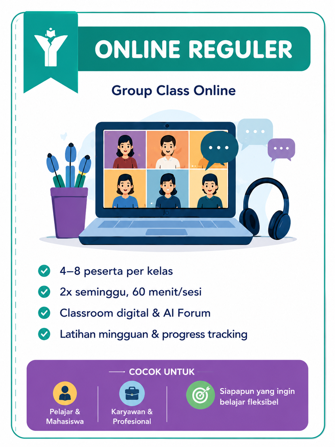 Visual program online reguler Yz-Course